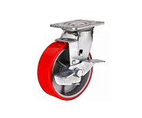 Колесо большегрузное поворотное SCpb 93 75 мм полиуретановое с тормозом (F) Колесо большегрузное поворотное SCpb 93 75 мм полиуретановое с тормозом (F)