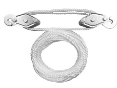 Полиспаст TOR 2-блочный г/п 200кг с канатом 20 м Полиспаст TOR 2-блочный г/п 200кг с канатом 20 м