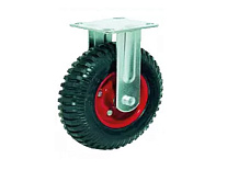 Колесо литое резиновое 160 мм PF160 с протектором и кронштейном Колесо литое резиновое 160 мм PF160 с протектором и кронштейном