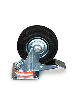 Колесо поворотное резина SCb 55 125 мм с тормозом (N) Колесо поворотное резина SCb 55 125 мм с тормозом (N)