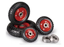 Колесо большегрузное P 200 200 мм резина с протектором, на ось (N) Колесо большегрузное P 200 200 мм резина с протектором, на ось (N)