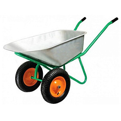 Тачка строительная 100 л 250 кг 422ZP двухколесная с пневмоколесом Тачка строительная 100 л 250 кг 422ZP двухколесная с пневмоколесом