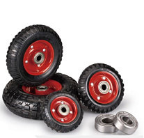 Колесо большегрузное P 160 160 мм резина с протектором, на ось (N) Колесо большегрузное P 160 160 мм резина с протектором, на ось (N)